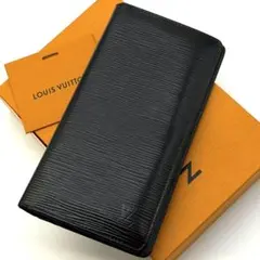 良品 ルイヴィトン エピ ポルトフォイユ ブラザ 財布 二つ折り ブラック 黒