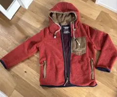 CUBE SUGAR レッド フリースジャケット フード付き ボア M