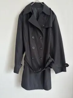 エレノア リグビー ロングコート ダブルボタン トレンチ 19号(5L)クロ