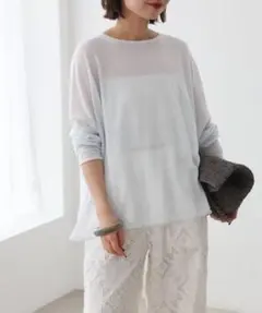 【今季新品タグ付】SLOBE IENA コットンシルクビックプルオーバーのサムネイル