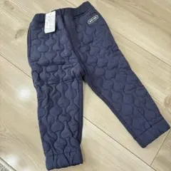 petit main ネイビー キルティングパンツ 90