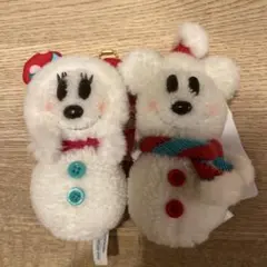 2016ディズニークリスマス、ミッキーマウス、ミニーマウス雪だるま