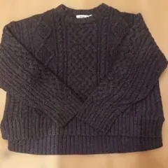 niko and ... ダークグレー ケーブルニット セーター Mサイズ