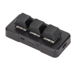 3キー マクロキーボード メカニカル USB RGB 黒