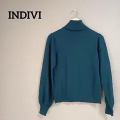 INDIVI インディヴィ タートルネック セーター グリーン 38 M相当