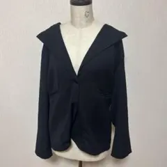 テーラードジャケット　オーバーサイズ　Lサイズ　カジュアル　黒　ブラック