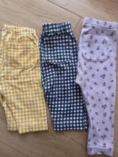 ユニクロ　レギンス　3点　セット　80㎝　花柄　チェック