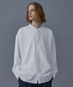 人気◎美品★パブリックトウキョウ　コンフォートリラックスバンドカラーシャツ　M