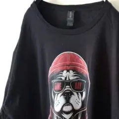 ギルダン DAWGS ブルドッグス ジョージア大学 Tシャツ L ブラック黒古着