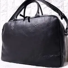未使用】ステンカラー マドリガル おかかえバッグ レザー ステッチ 黒 