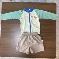 恐竜デザイン 水着 ラッシュガード セット 90cm