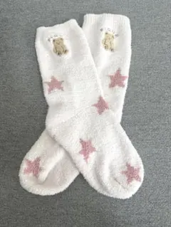 新品　ジェラピケ　レディース　ルームソックス　ピケベア　クマ　星柄のサムネイル