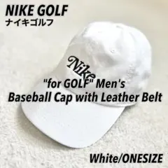 【ナイキゴルフ】 メンズ ベースボールキャップ レザーベルト仕様 白 フリー