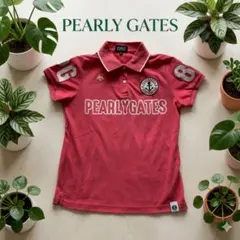 PEARLY GATES レディース 半袖ポロシャツ ピンク 刺繍ロゴ 2 - メルカリ