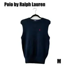 Polo Ralph Lauren ニットベスト M 紺　【M38】
