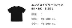 エンブロイダリーTシャツBK×BK