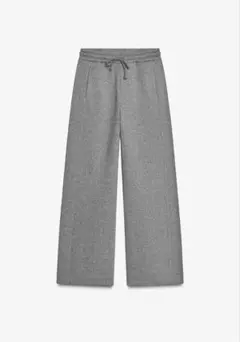 グリッターテキストパンツ グレー