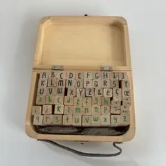 木製アルファベットスタンプセット