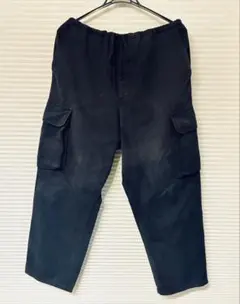 p*読様 COMOLI ダークネイビー リネン×シルク ワイドパンツ サイズ1