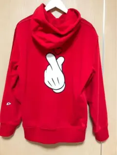 adidas disney レッド　パーカー