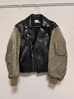 MOUSSY ライダースジャケット MA-1 ベスト コンビ素材 2way