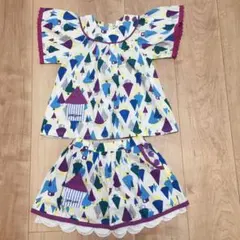 プチジャム おうち柄チュニック スカート セットアップ 95 100