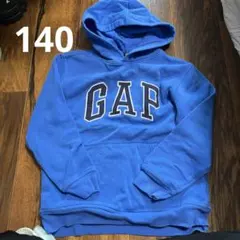 GAP 青 パーカー ロゴ入り 140cm キッズ