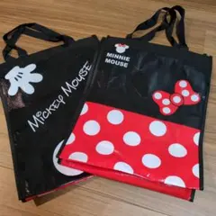 ミッキーマウス・ミニーマウス手提げ袋ペアセット