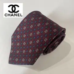 CHANEL シャネル ネクタイ ココマーク シルク100% イタリア製 赤色