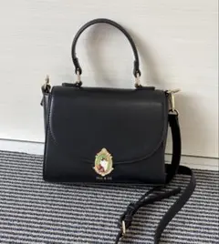 PAUL&JOE 2WAYハンドバッグ キャットブローチ ブラック