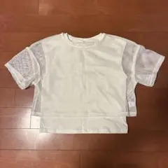 ホワイト メッシュ Tシャツ Lサイズ