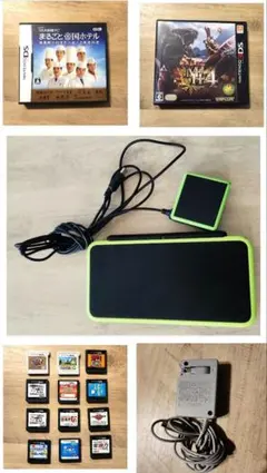 【液晶美品】ニンテンドー2DS LL 充電器2個 ソフト多数