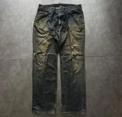 grunge edwin fade damage denim pants y2k - メルカリ