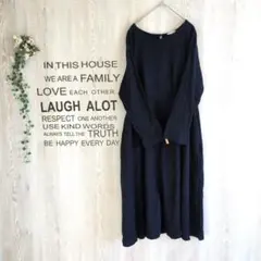 リネン ロングワンピース