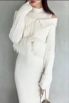 RESEXXY オフショルダー フリル付き ワンピース