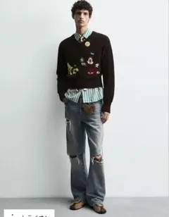 zara disney harry lambert ダメージフレアデニム - メルカリ