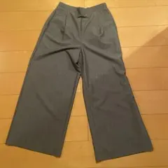 GU グレー ワイドパンツ L