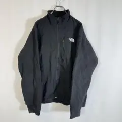 ノースフェイス　ソフトシェルジャケット　フルジップ　刺繍ロゴ　L メンズ 黒