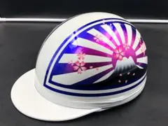 カスタムコルク半　白✘Candyブルー富士日章　桜花 コルク半 カスタム 富士日章 ホワイトブルー ラメ 桜 高級クリヤ