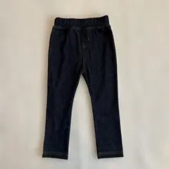 濃紺 ゴムウエスト デニム風レギンス