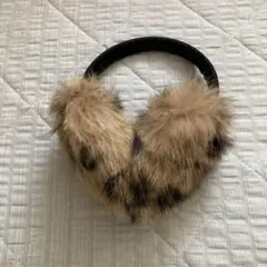 ヒョウ柄ファー耳あて