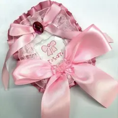 【15】 硬質カードケースデコ レースデコ トレカケースデコ ピンク