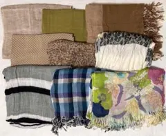 9点まとめ売りセット ストール スヌード スカーフ ショール マフラー 総柄派手