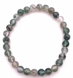 天然石モスアゲート（苔瑪瑙）AAA6mm玉のブレスレット