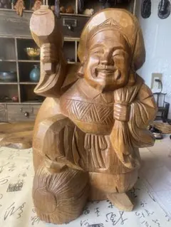木彫り 大黒天 Statue Lucky God Vintage 彫刻 縁起物 木彫り 大黒天 Statue Lucky God Vintage 彫刻 縁起物 【公式通販】