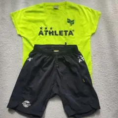 ATHLETA 蛍光イエロー Tシャツ ショートパンツ セット 140　150