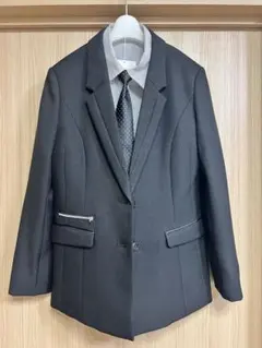 ブラックスーツ 165Aサイズ ジッパーポケット付き