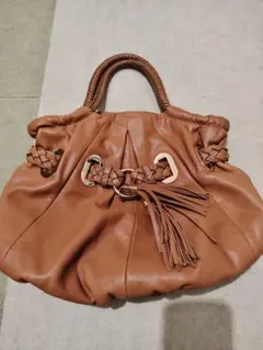 【マイケルコース】ブラウンレザー ハンドバッグ【Michael Kors】