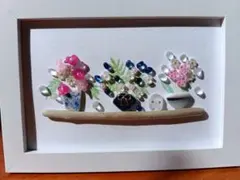 ❤️シマエナガ❤️フラワーベース❤️シー陶器❤️一点物❤️手描きシーグラスアートのサムネイル