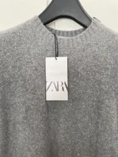 新品　ZARA  ニットワンピース　ウール調生地